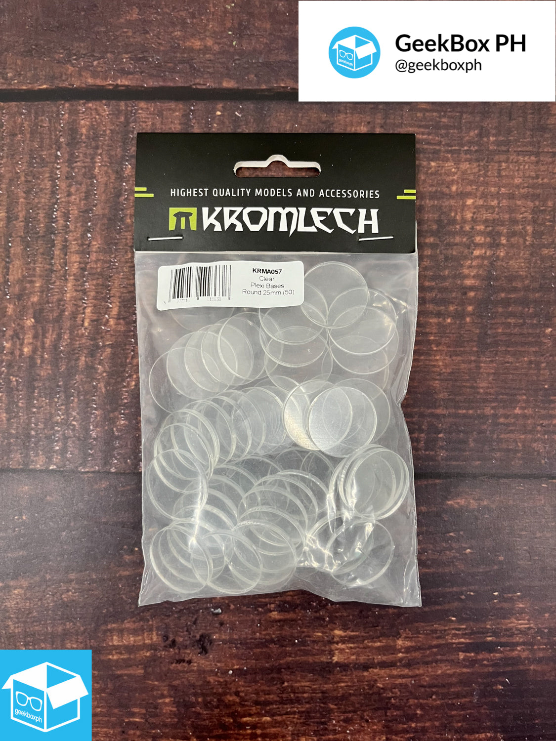 Clear Acrylic Bases - Round (20mm, 25mm, 30mm, 32mm)