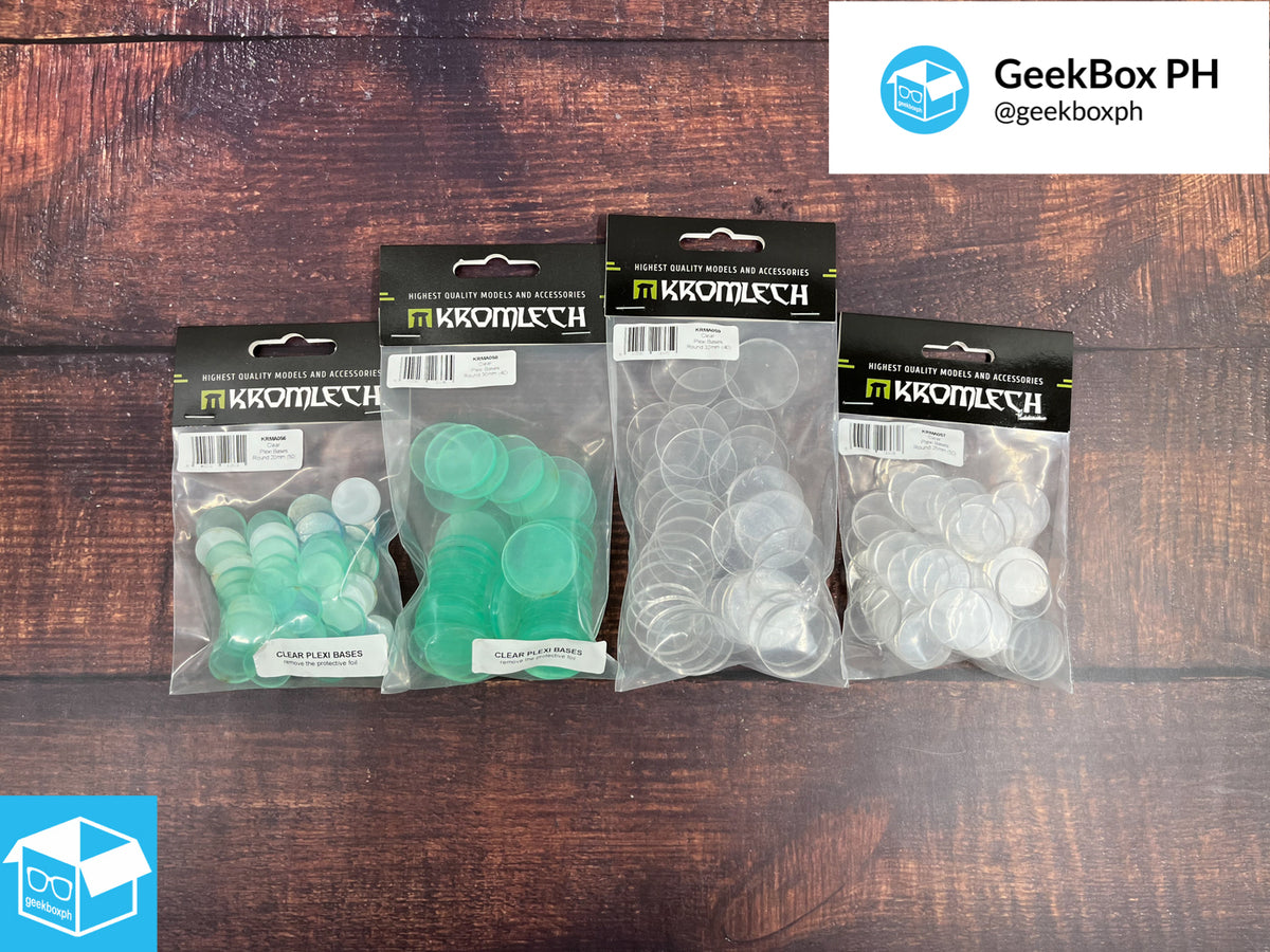 Clear Acrylic Bases - Round (20mm, 25mm, 30mm, 32mm)