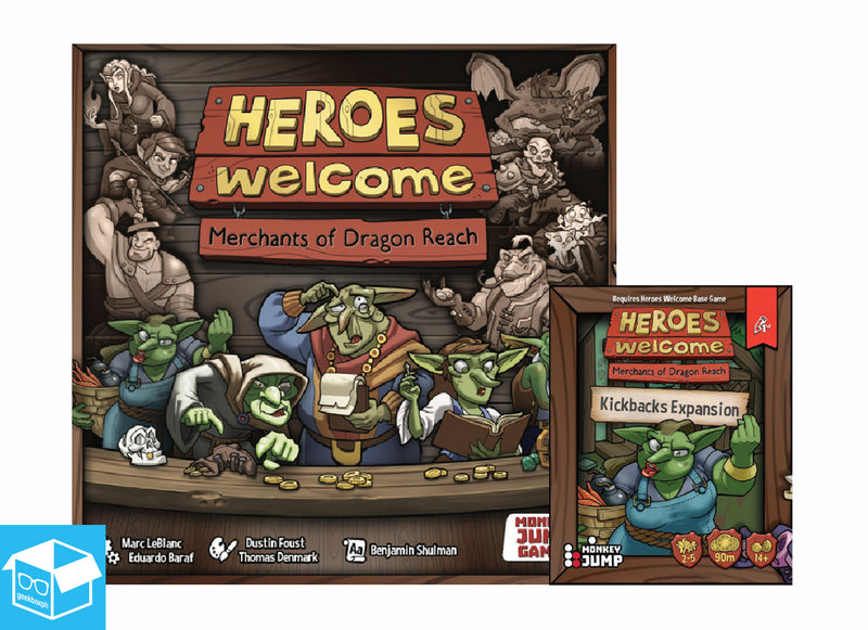 Heroes Welcome Bundle: Core Game with Kickbacks Expansion