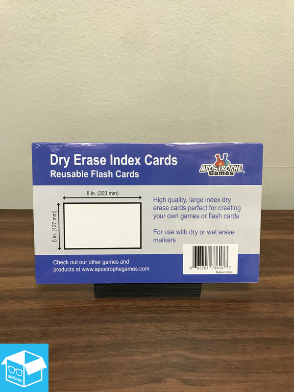 Blank: Dry Erase Index Cards 5"x8" (30)