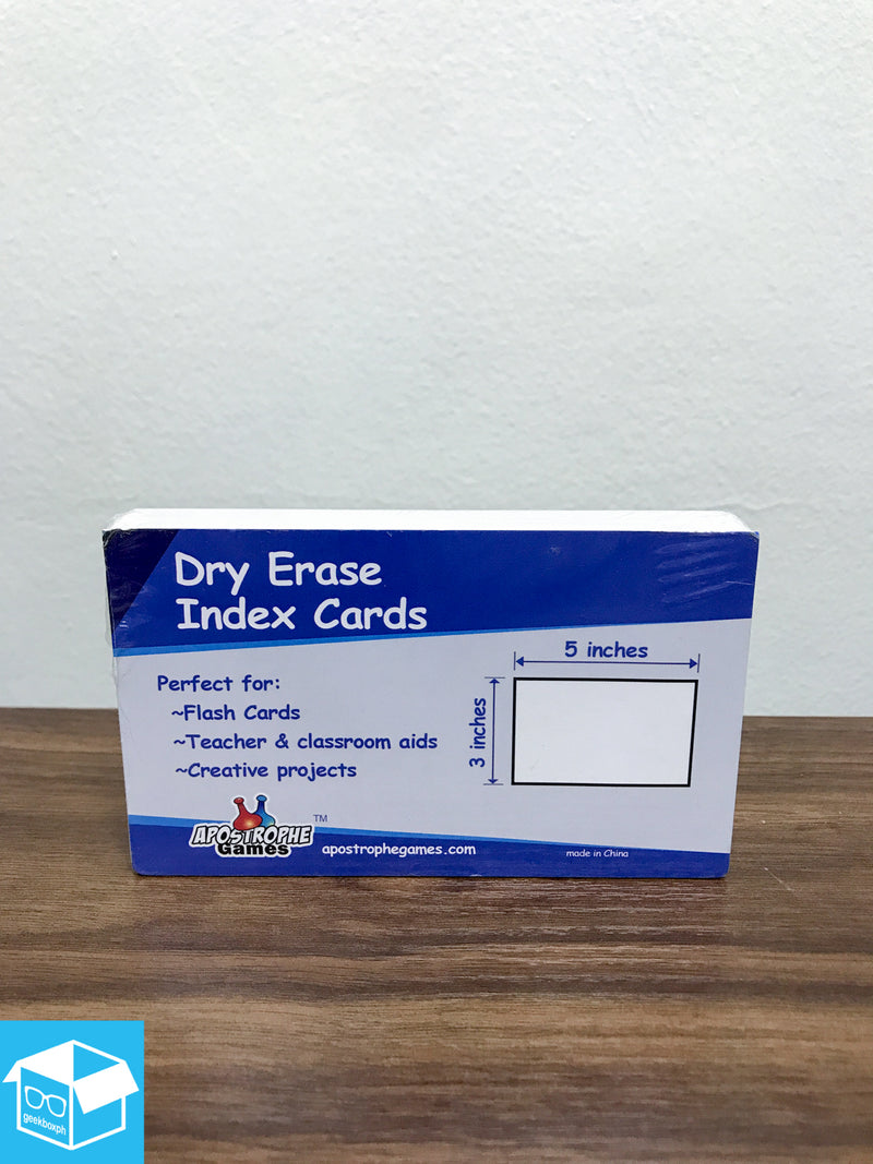 Blank Dry Erase Index Cards 3"x5" (48)