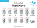 Plastic Gems (Pack of 20)