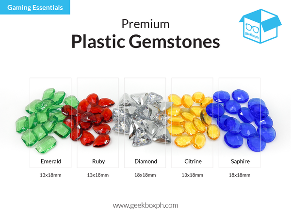 Premium Plastic Gemstones (Pack of 15)
