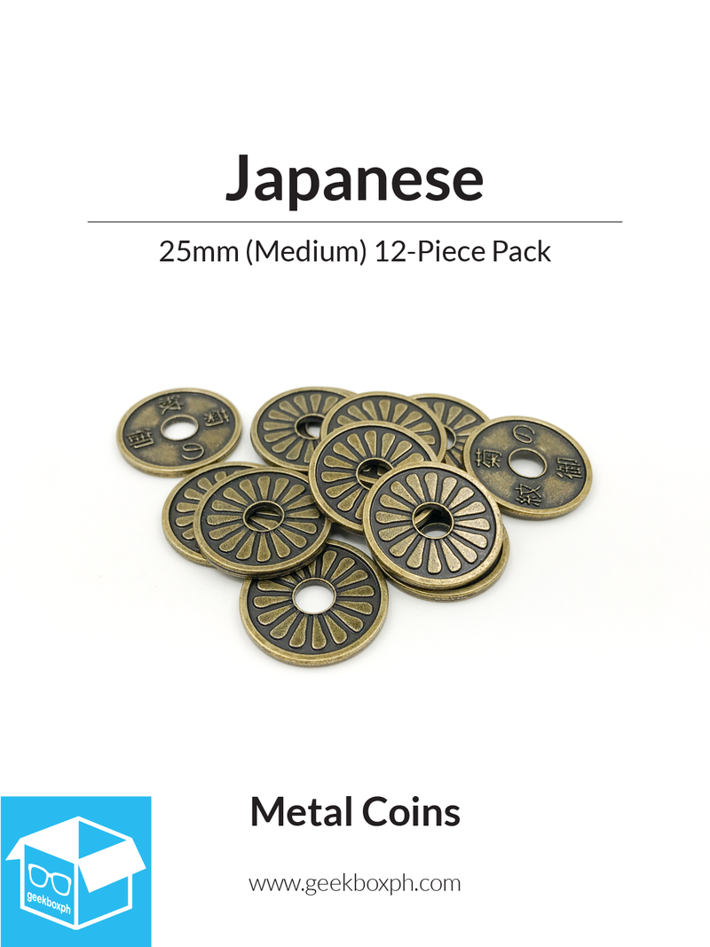 Japanese Themed Metal Coins (Various Sizes)