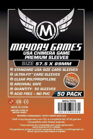 57.5x89mm Mayday USA Chimera Game Sleeves (Standard/Premium)
