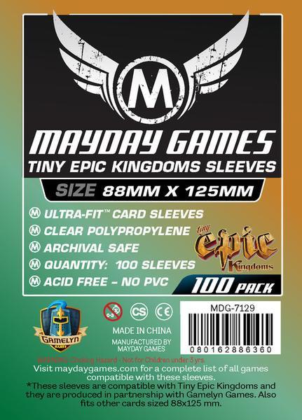 88x125mm Mayday Tiny Epic Kingdoms Game Sleeves (Standard/Premium)