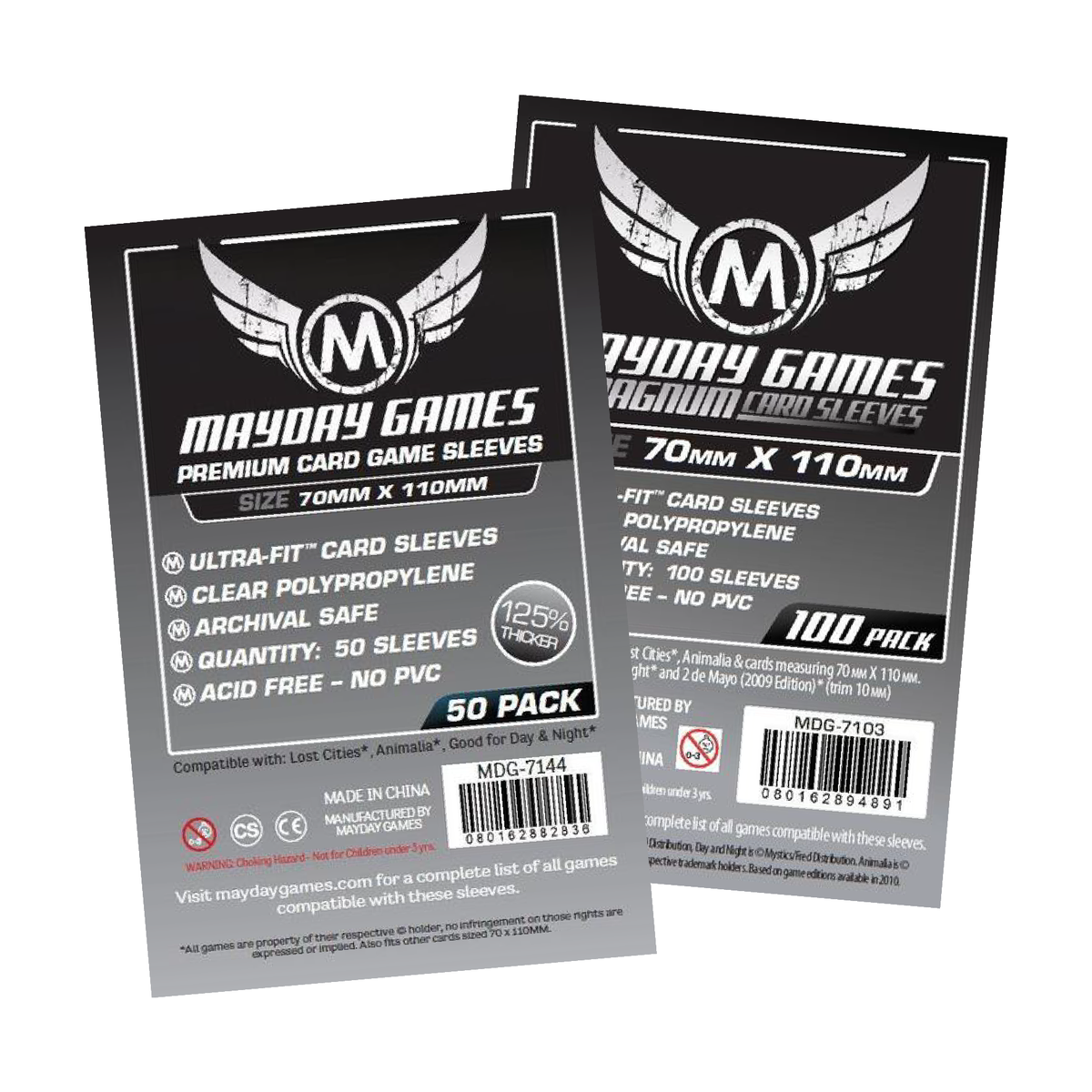 70x110mm Mayday Lost Cities Game Sleeves (Standard/Premium)