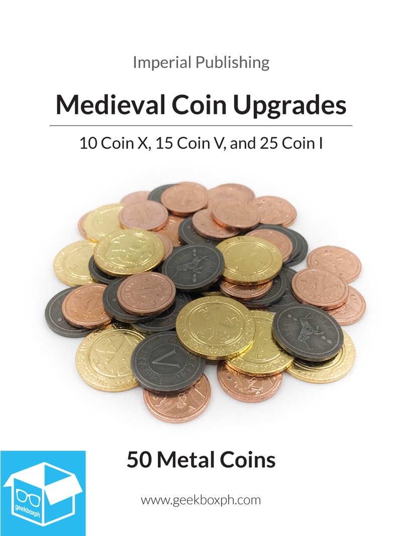 Medieval Metal Coins Board Game Upgrade Set (50)