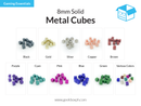 8mm Metal Cubes (Pack of 10)