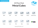 8mm Metal Cubes (Pack of 10)