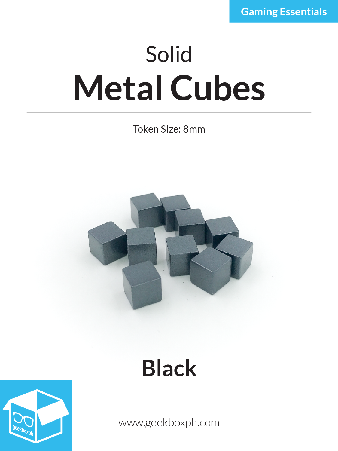 8mm Metal Cubes (Pack of 10)