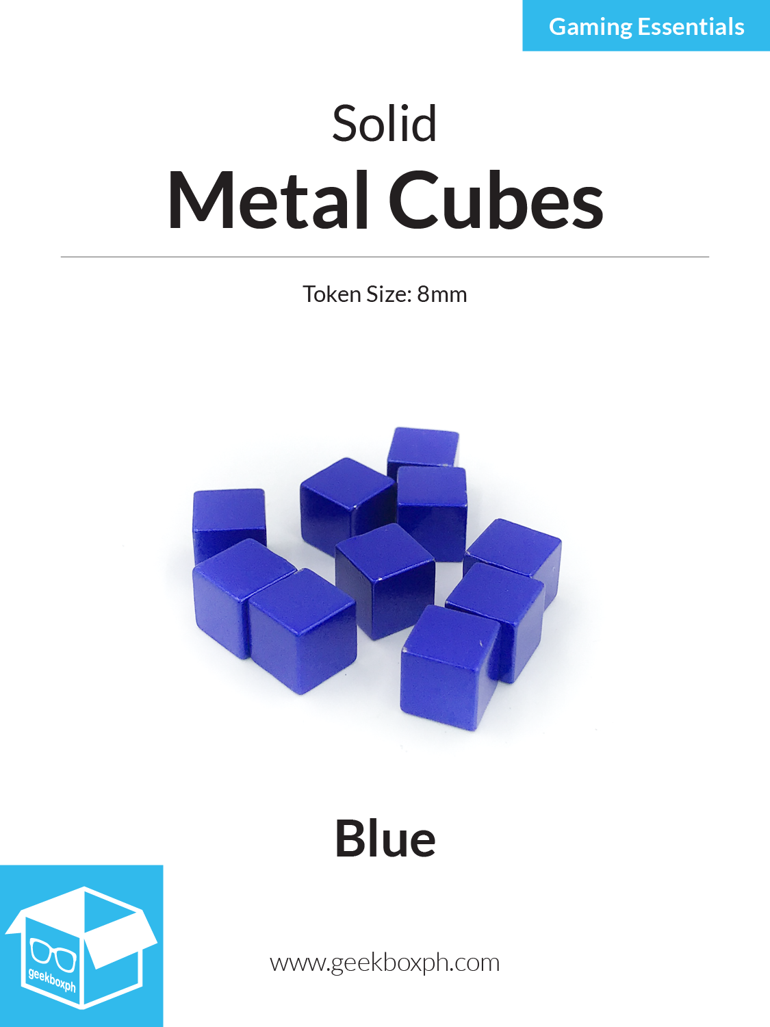 8mm Metal Cubes (Pack of 10)