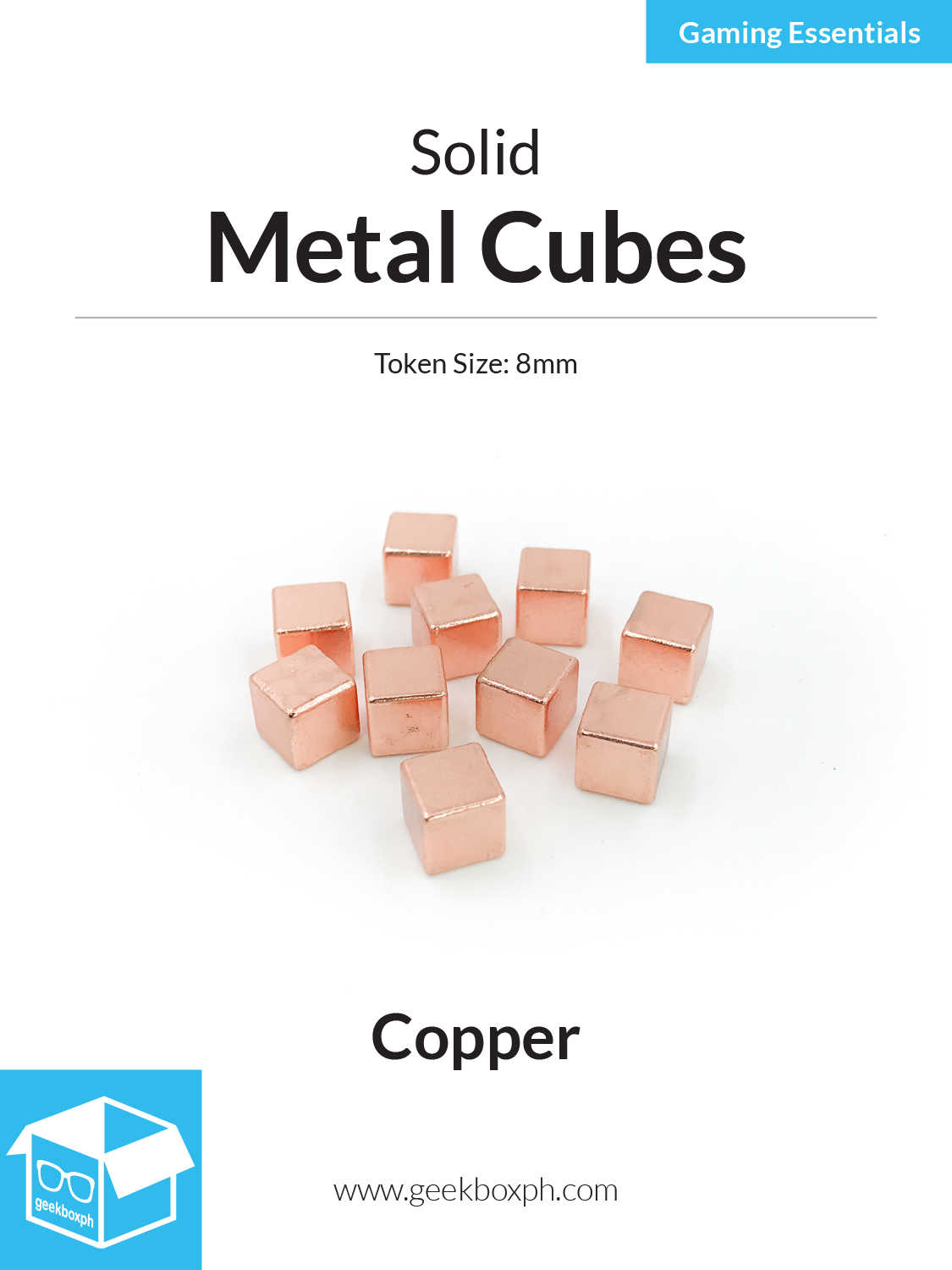 8mm Metal Cubes (Pack of 10)