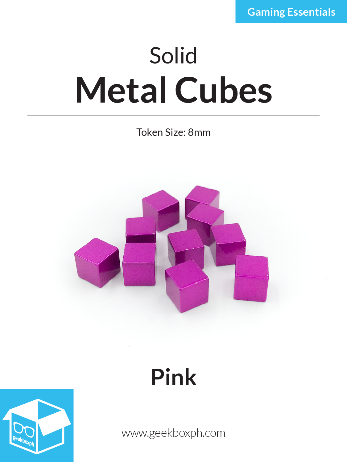 8mm Metal Cubes (Pack of 10)