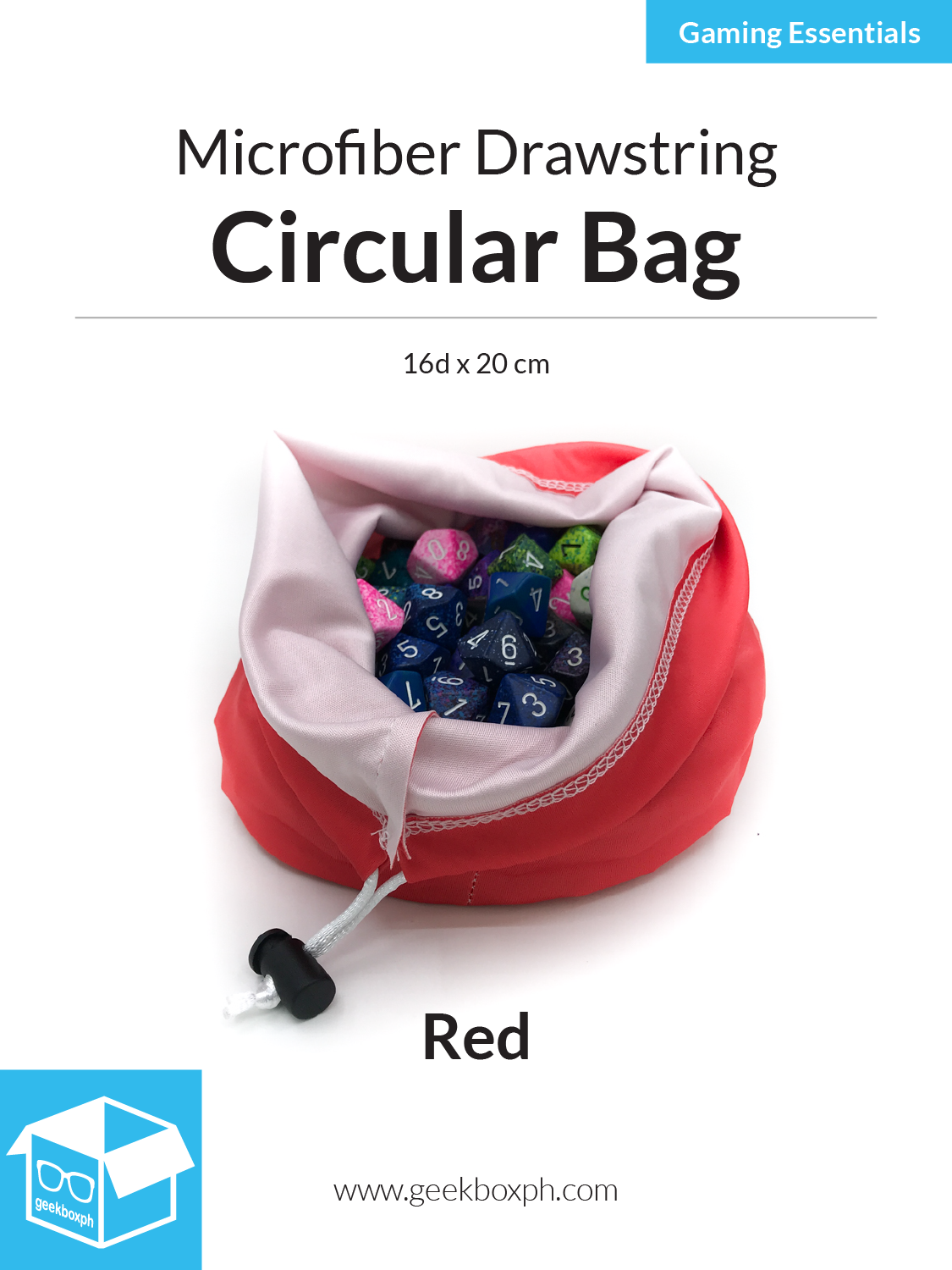 Microfiber Circular Bag - 16dx20cm