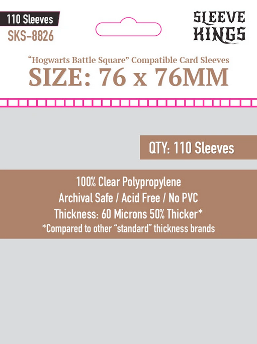 76x76mm Sleeve Kings Hogwarts Battle Square Sleeves