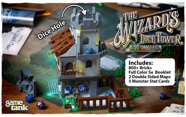 Brick Towers: The Wizard's Dice Tower Farm House with D&D Campaign (800+ Pieces)