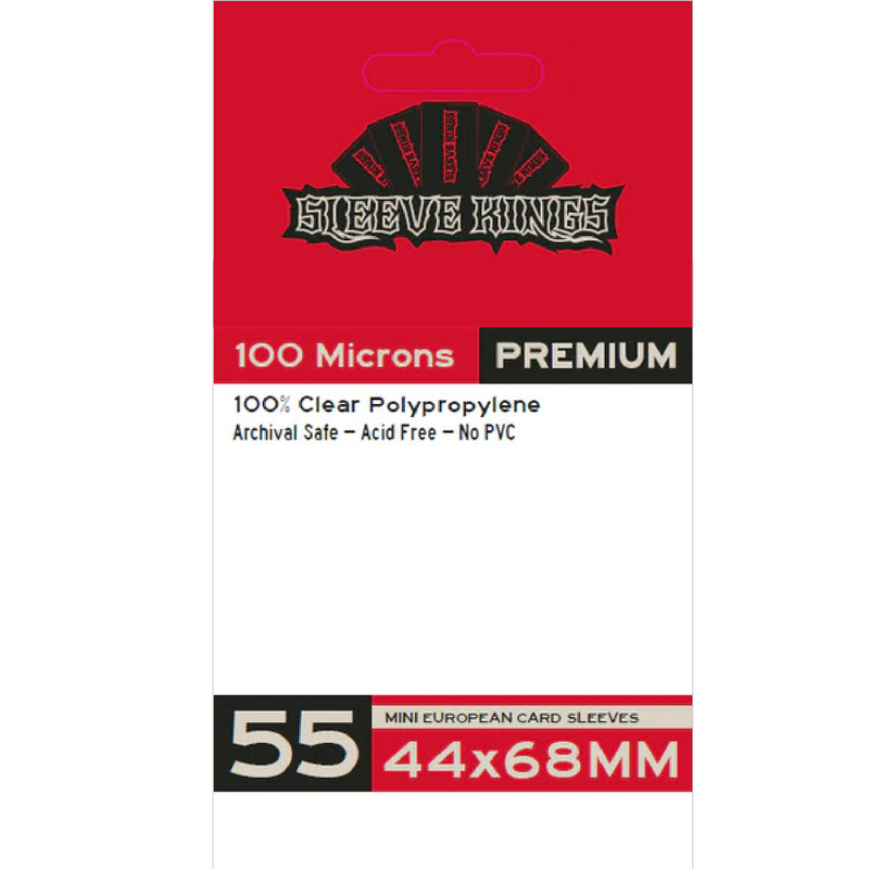 45x68mm - 44x68mm - Sleeve Kings Mini Euro Card Sleeves (Standard/Premium)
