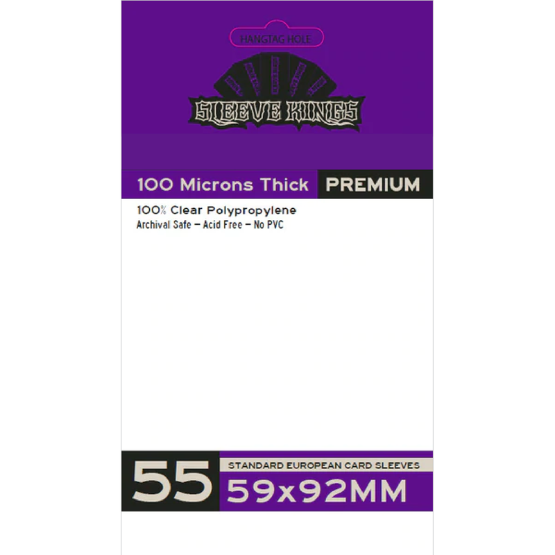 59x92mm Sleeve Kings Euro Card Sleeves (Standard/Premium)