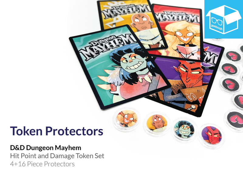 dungeon mayhem card sleeves D&D Dungeon Mayhem Token Protector Set