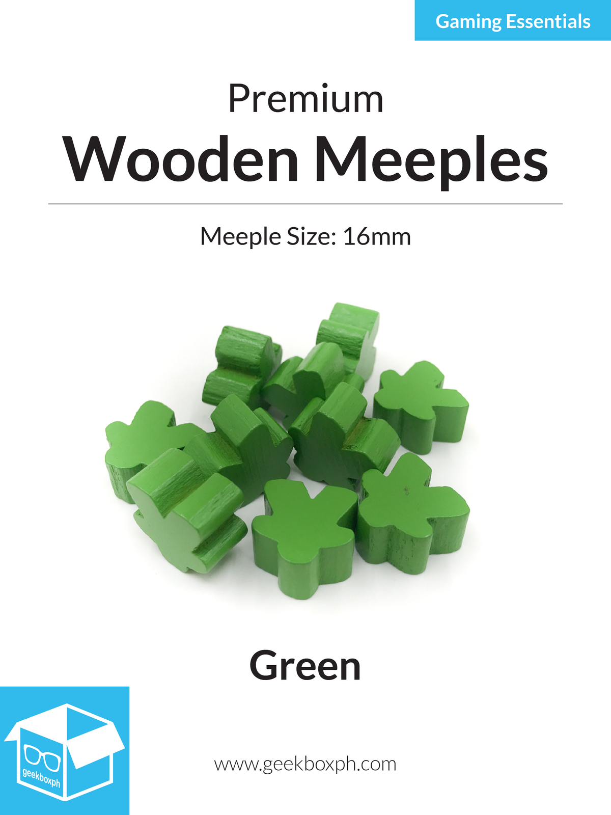16mm Wooden Meeples (Pack of 10)