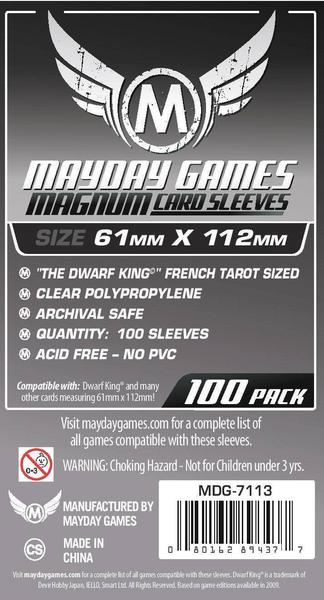 61x112mm Mayday French Tarot Game Sleeves (Standard/Premium)