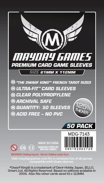 61x112mm Mayday French Tarot Game Sleeves (Standard/Premium)