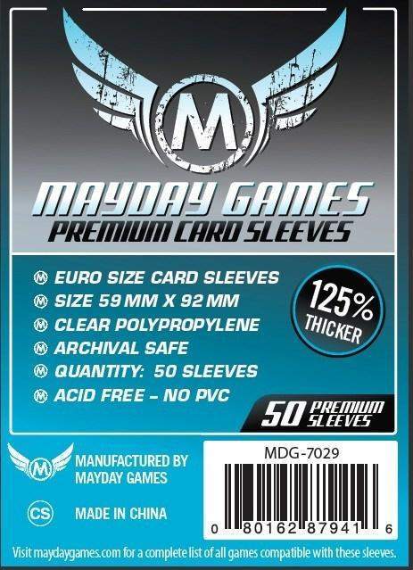 59x92mm Mayday Euro Game Sleeves (Standard/Premium)
