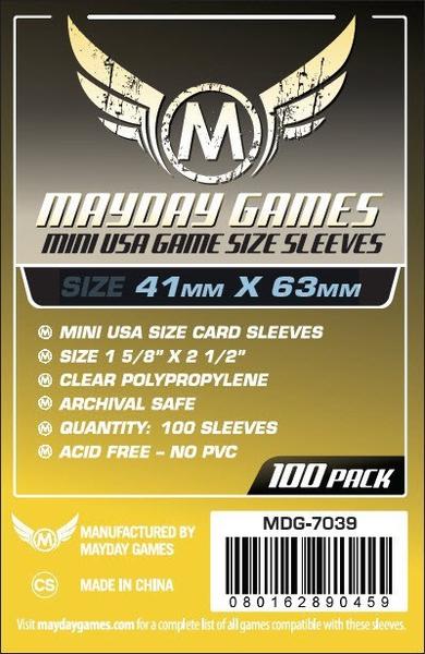 41x63mm Mayday Mini USA Game Sleeves (Standard/Premium)