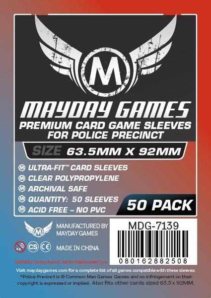 63.5x92mm Mayday Police Precinct Game Sleeves (Standard/Premium)