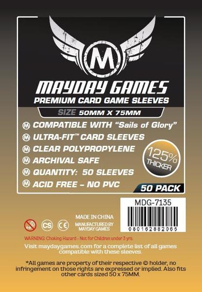 50x75mm Mayday "Sails of Glory" Game Sleeves (Standard/Premium)