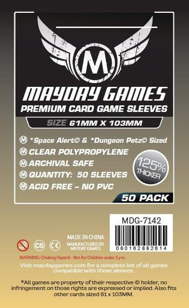 61x103mm Mayday Space Alert Game Sleeves (Standard/Premium)