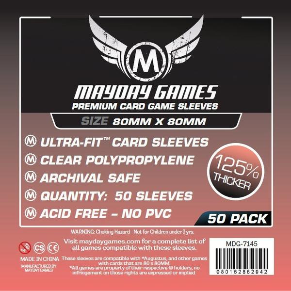 80x80mm Mayday Medium Square Game Sleeves (Standard/Premium)
