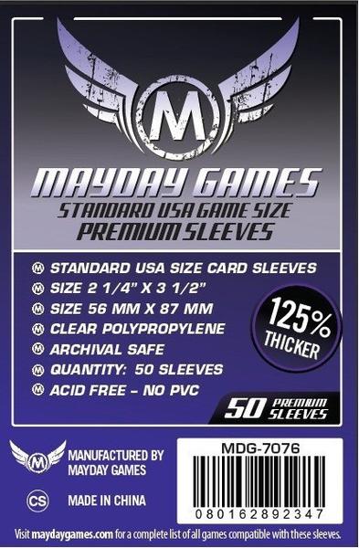 56x87mm Mayday Standard USA Game Sleeves (Standard/Premium)
