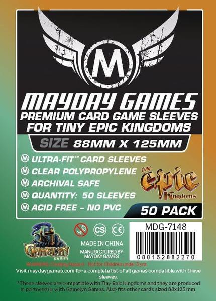 88x125mm Mayday Tiny Epic Kingdoms Game Sleeves (Standard/Premium)