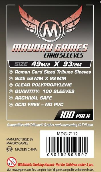 49x93mm Mayday Tribune Game Sleeves (Standard/Premium)