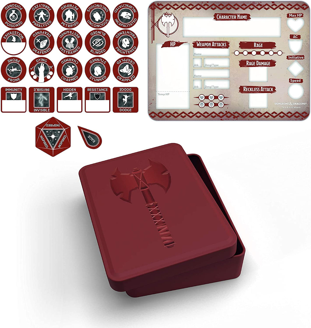 D&D: Barbarian Character Token Set