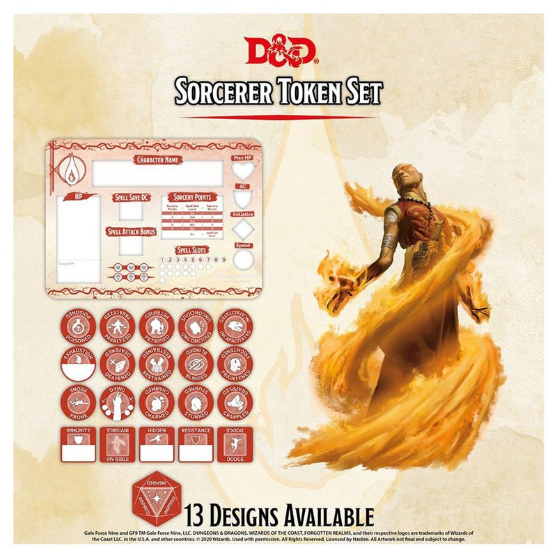 D&D: Sorcerer Character Token Set