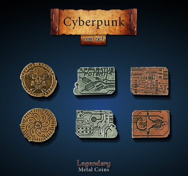 Legendary Metal Coins: Cyberpunk Set