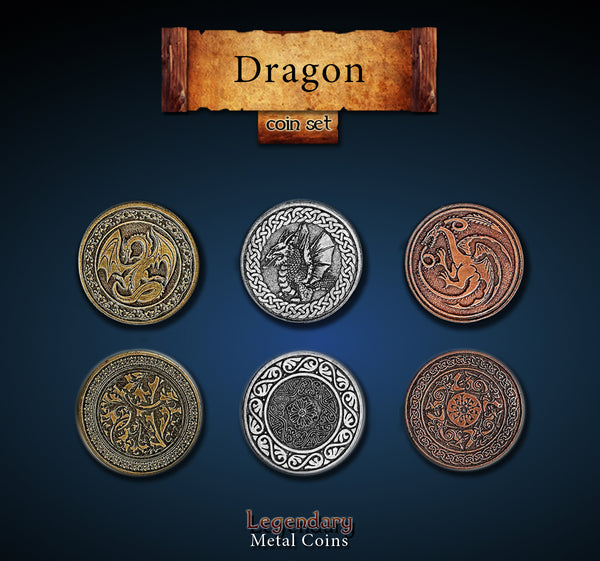 Legendary Metal Coins: Dragon Set