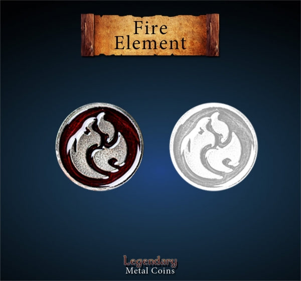 Legendary Metal Coins: Fire Element Set