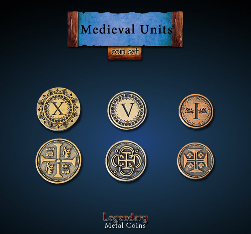 Legendary Metal Coins: Medieval Units Set