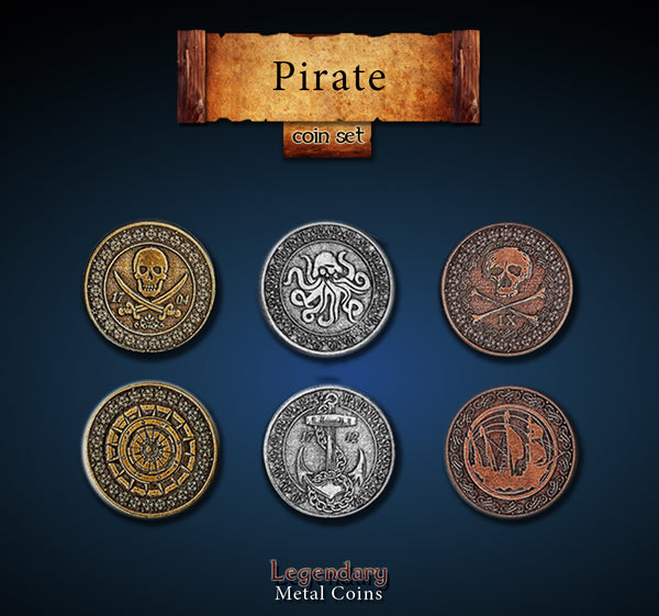 Legendary Metal Coins: Pirate Set