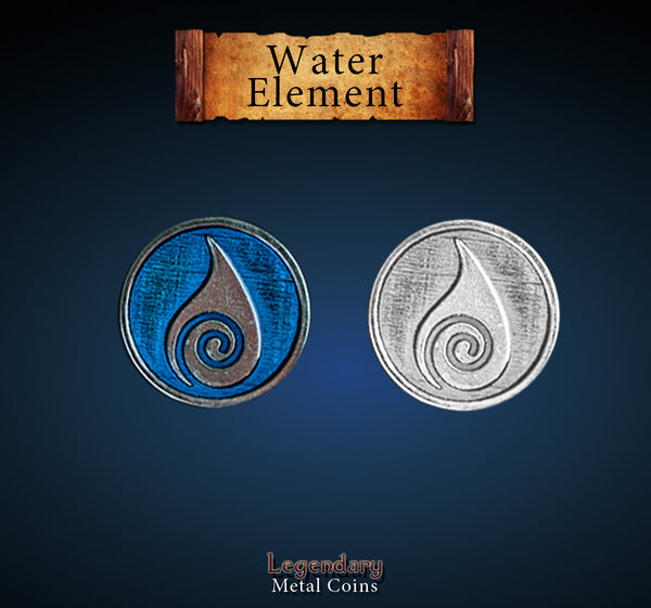 Legendary Metal Coins: Water Element Set