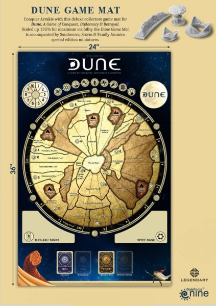 Dune Game Mat (36"x24") with Special Edition Miniatures