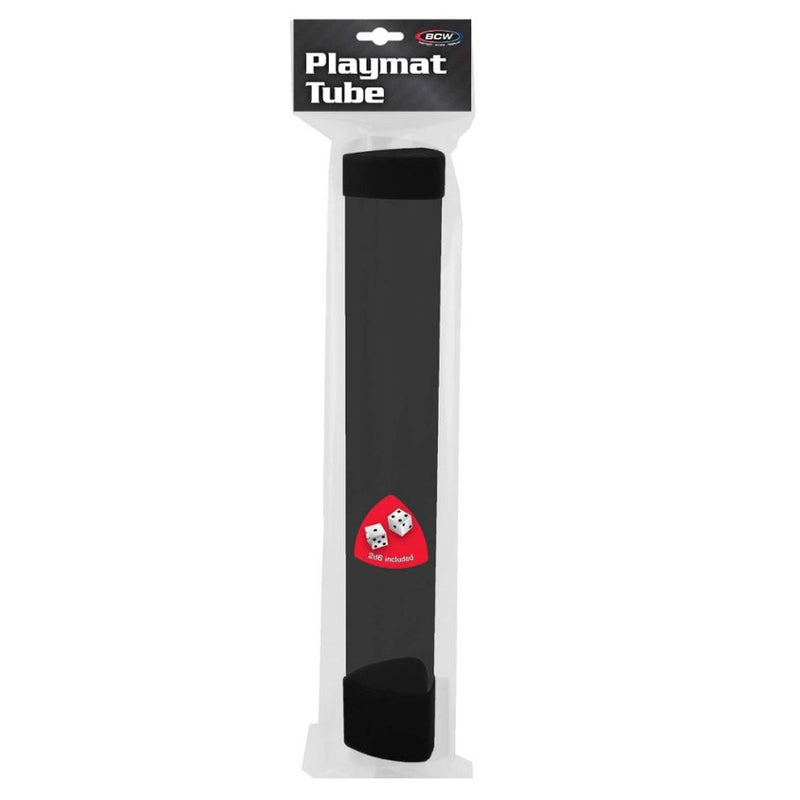 Playmat Tube: Smoke with Black Caps/Dice (Includes 2 D6 Dice)