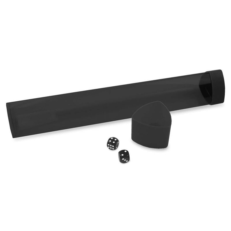 Playmat Tube: Smoke with Black Caps/Dice (Includes 2 D6 Dice)